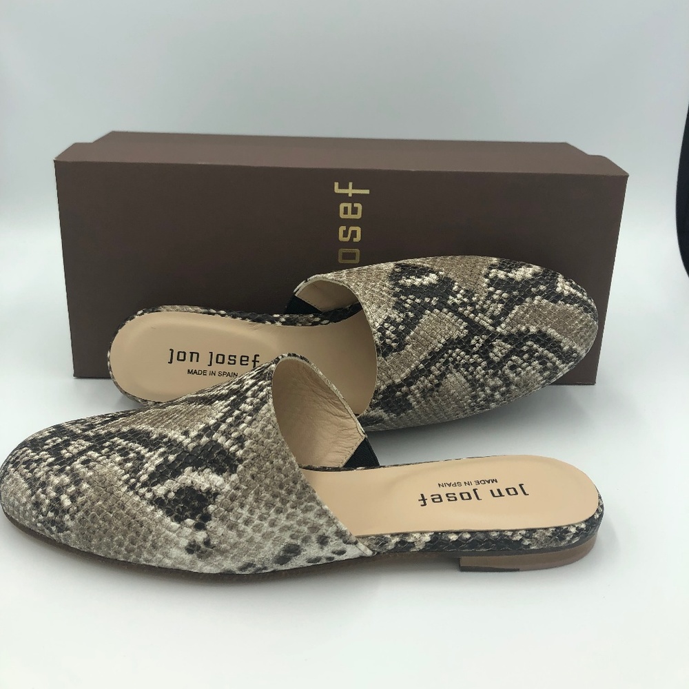 JON JOSEF MULE SLIDE Snake SIZE 9